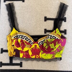 Versace Bralette Lace straps top